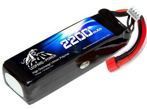 Leopard Power 2200 mAh 14.8V 4S 30C Lipo Batarya Pil T Plug