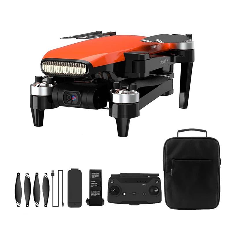 C-FLY Faith 2 Kameralı Drone Seti 4K - 5KM Menzil - 35 DK Uçuş Süresi (Turuncu)