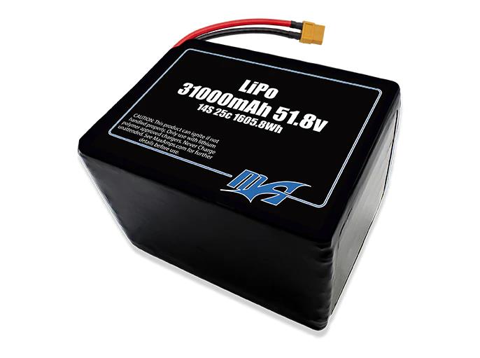 MaxAmps 31000 mAh 14S 25C 51.8v Lityum Polimer LiPo Batarya Pil
