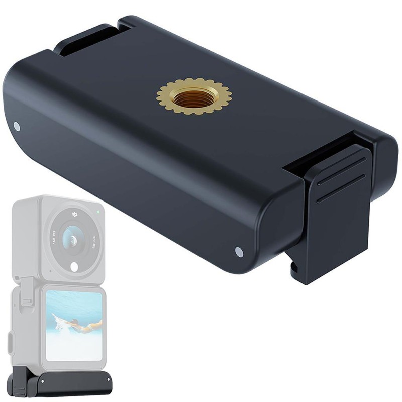 TELESIN DJI Action 2 İçin 1/4" Tripod Yuvalı Manyetik Bağlantı Adaptörü Bağlantı Parçası
