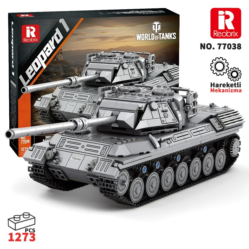 Reobrix Leopard 1 Main Battle Tank 77038 Brick Yapım Seti