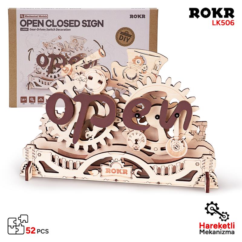 ROKR LK506 Open Closed Sign 3D Wooden Puzzle