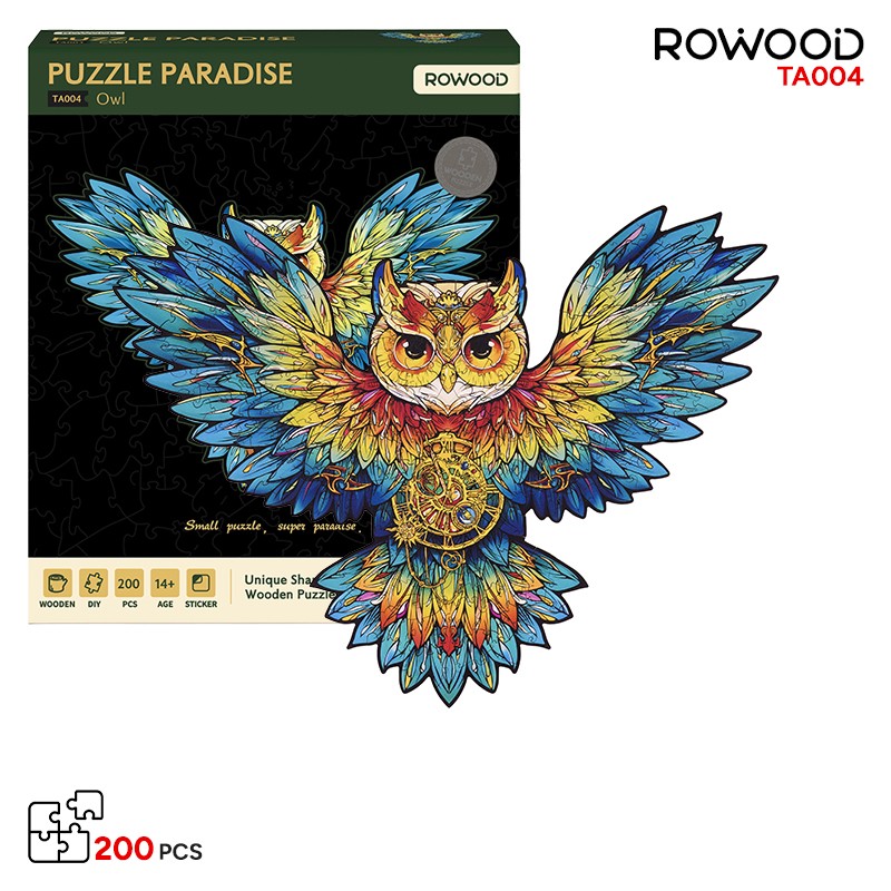 Rowood TA004 Owl 3D Wooden Puzzle