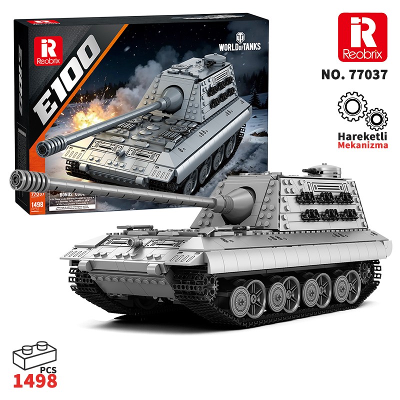 Reobrix E100 Heavy Tank 77037 Brick Yapım Seti