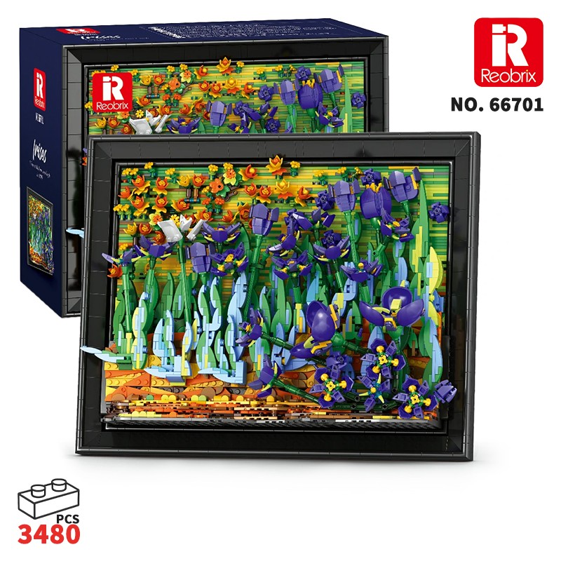 Reobrix Irises Wall Art 66701 Brick Yapım Seti