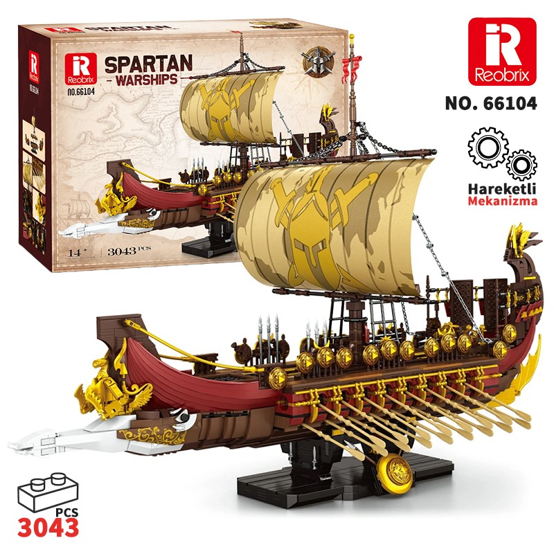 Reobrix Spartan Warship 66104 Brick Yapım Seti Reobrix Spartan Warship 66104 Brick Yapım Seti