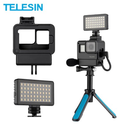 TELESIN - Aksiyon Kamera Hero 7/6/5 Black Vlog Accessories Kit