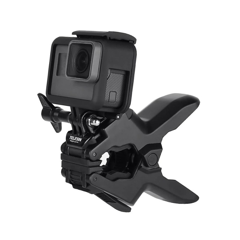 GoPro Aksiyon Kameraları İçin Jaws Esnek Mandal Bağlantı Aparatı (Kelepçe + Esnek Boyunluk)