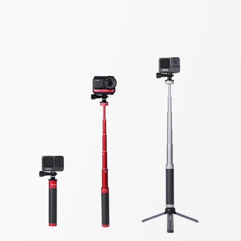 Aksiyon Kameraları ve Telefon Gimballeri İçin Extension Rod Uzatma Çubuğu Dayanıklı Alüminyum Alaşım 14.8 - 66 cm Titanyum