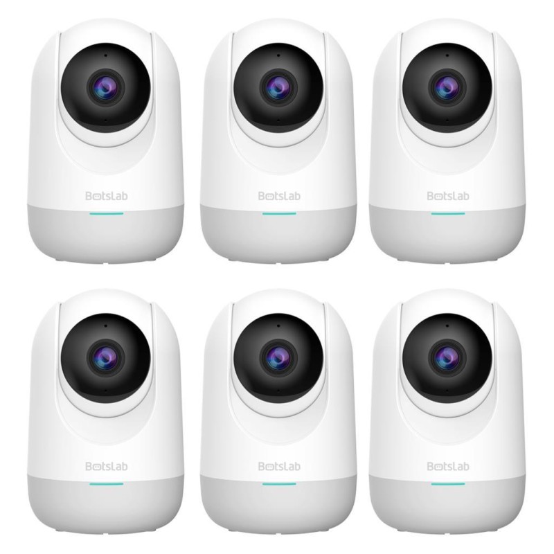 Botslab 360+ C211 2K Pro Medium Bundle WiFi 360° Akıllı Güvenlik Kamerası Bebek Monitörü Evcil Hayvan Kamerası İç Mekan Kamerası IP Kamera 6'Lı Paket (Distribütör Garantili)