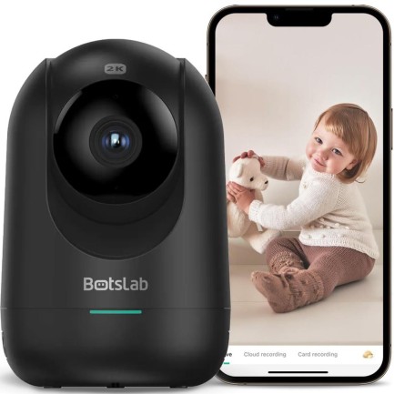 Botslab - Botslab 360+ C211 2K Pro WiFi 360° Akıllı Güvenlik Kamerası Bebek Monitörü Evcil Hayvan Kamerası İç Mekan Kamerası IP Kamera Yeni Versiyon Siyah (Distribütör Garantili)