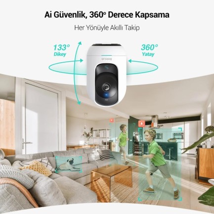 Botslab 360+ C221 Pro 3K 360° Akıllı Güvenlik Kamerası Bebek Monitörü Evcil Hayvan Kamerası İç Mekan Kamerası IP Kamera Yeni Versiyon (Distribütör Garantili) - Thumbnail