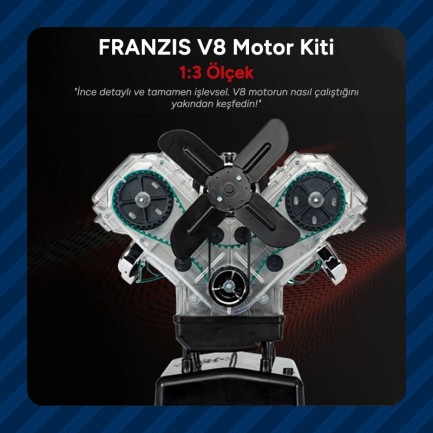 Büyük V8 Motor Teknik Yapım Seti - Thumbnail
