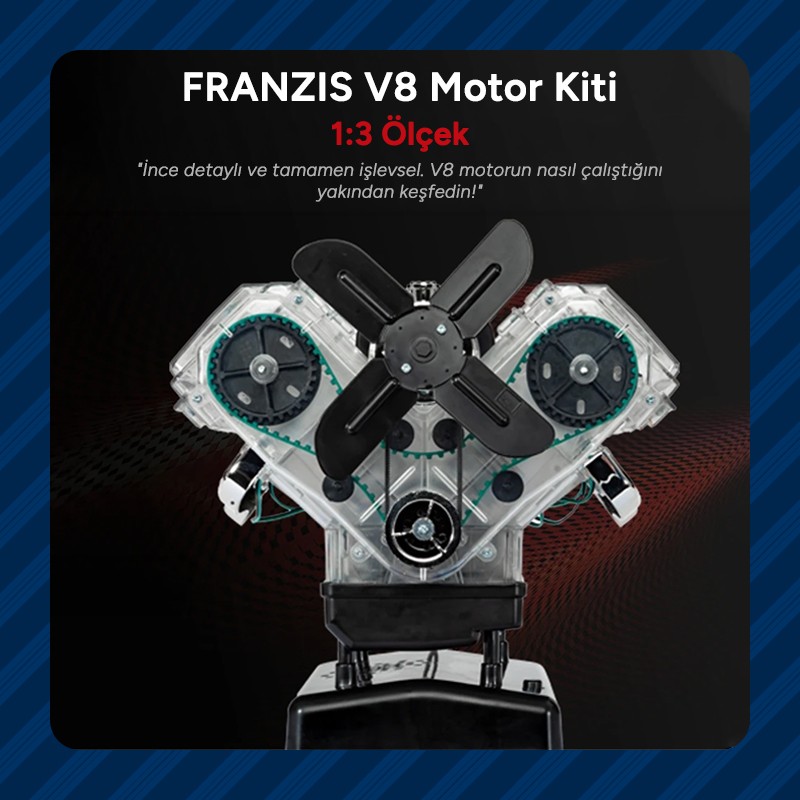 Büyük V8 Motor Teknik Yapım Seti