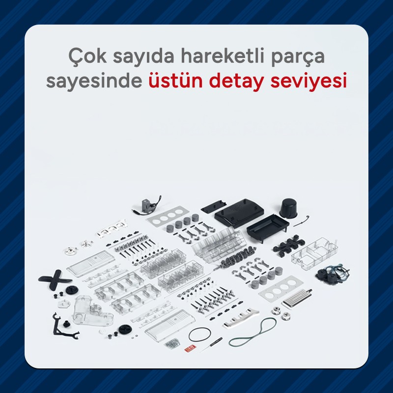 Büyük V8 Motor Teknik Yapım Seti