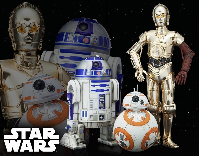 C-3PO & R2-D2 and BB-8 Art Fx Statue