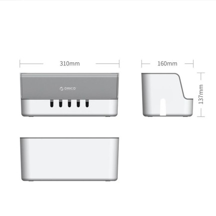 Cable Management Box With Tablet Groove - Thumbnail