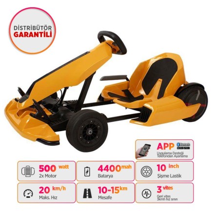 Citymate - Citymate GoKart Kit Race Car Ninebot Mini Bluetooth Sarı