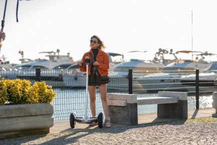 Citymate Ninebot Plus Elektrikli Kaykay Hoverboard Scooter Çubuklu Bluetooth Siyah - Thumbnail