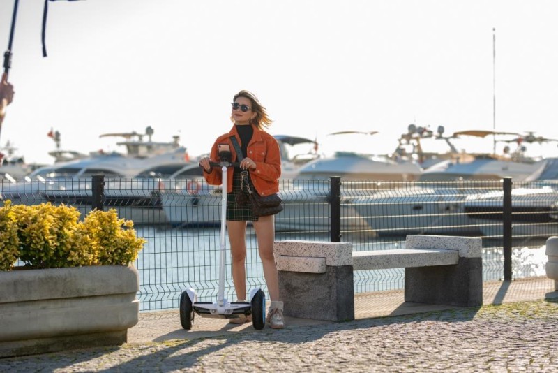 Citymate Ninebot Plus Elektrikli Kaykay Hoverboard Scooter Çubuklu Bluetooth Siyah
