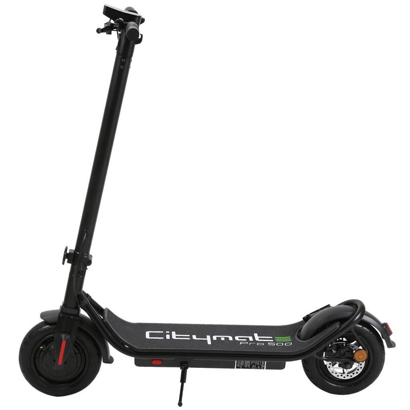 Citymate Pro 500 Watt Elektrikli Scooter 10 Inch Şişme Teker Bluetooth Siyah