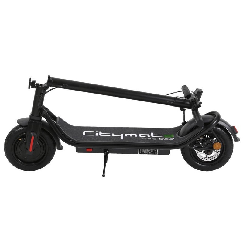 Citymate Pro 500 Watt Elektrikli Scooter 10 Inch Şişme Teker Bluetooth Siyah