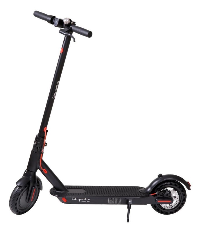 Citymate Urban 350Watt Elektrikli Scooter 8.5 Inch Dolgu Teker Siyah