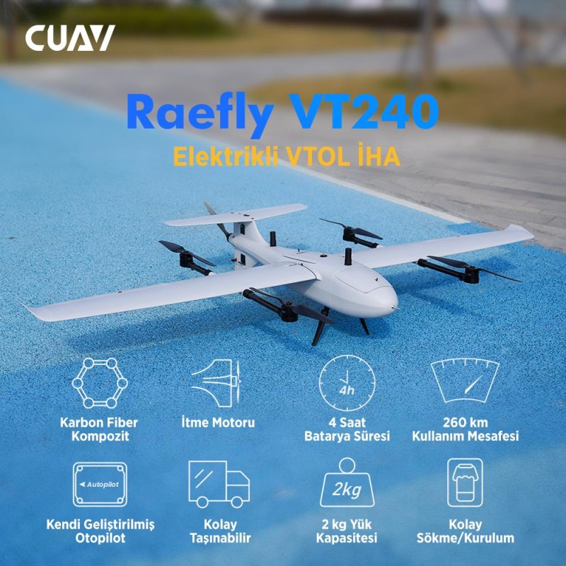 CUAV Raefly VT240 Carbon Fiber VTOL UAV (Advance Version)
