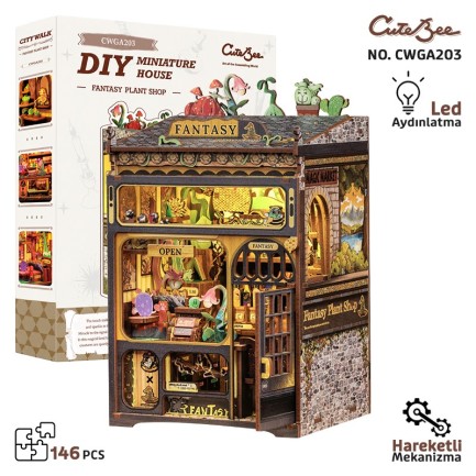 CuteBee - CuteBee CWGA203 Fantasy Plant Shop 3D Wooden Puzzle