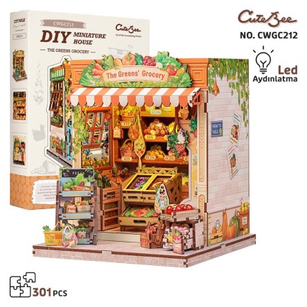 CuteBee - CuteBee CWGC213 The Green's Grocery 3D Wooden Puzzle