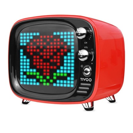 DIVOOM - Divoom Tivoo Pixel Art Smart Kırmızı Bluetooth Hoparlör