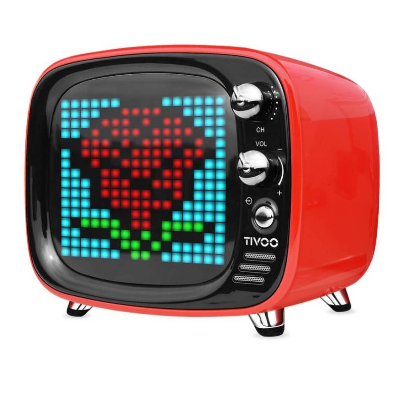 Divoom Tivoo Pixel Art Smart Kırmızı Bluetooth Hoparlör