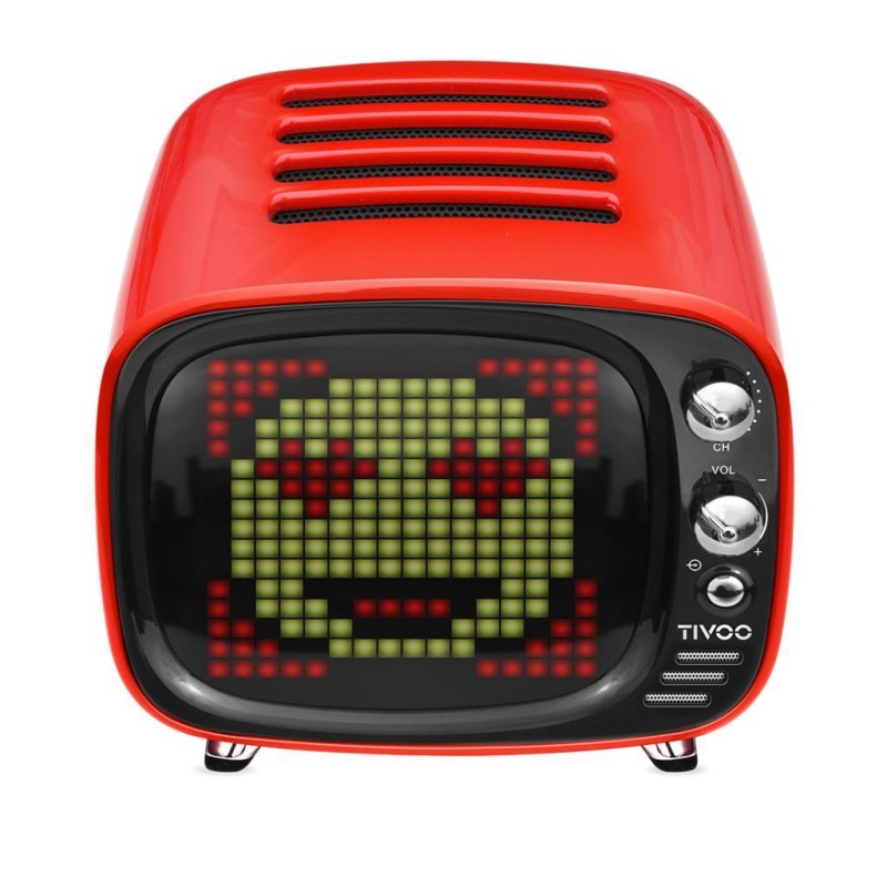 Divoom Tivoo Pixel Art Smart Kırmızı Bluetooth Hoparlör