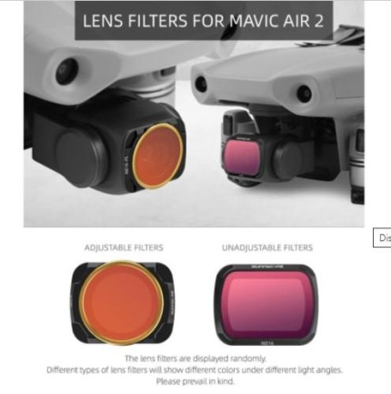 DJI Mavic Air 2 Drone Kamera Lens Filtresi CPL+ND8+ND16 - Thumbnail