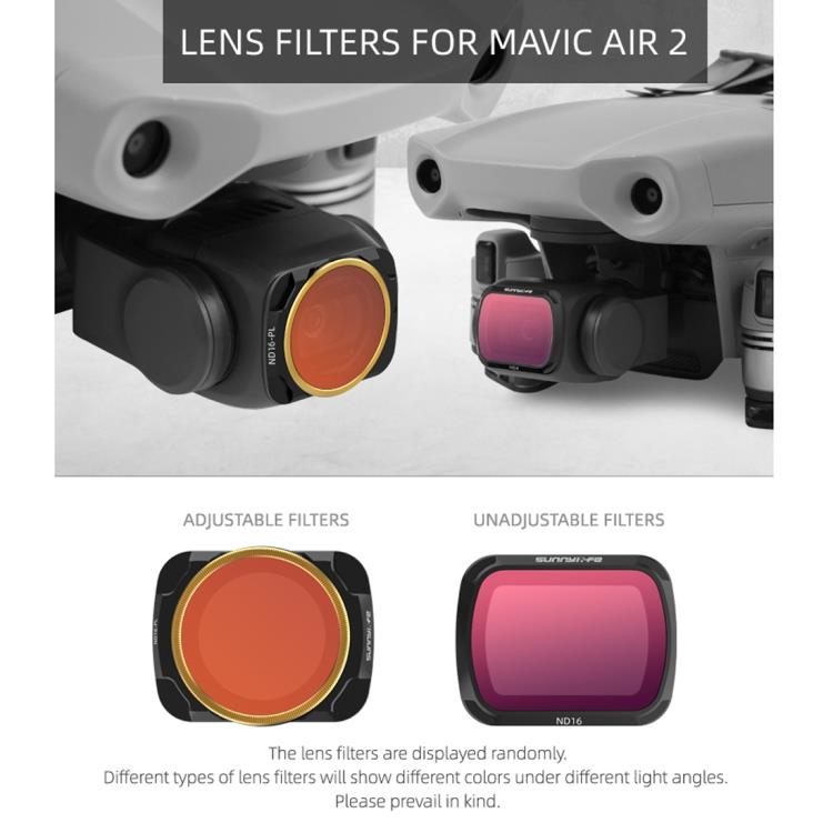 DJI Mavic Air 2 Drone Kamera Lens Filtresi MCUV+CPL+ND4+ND8