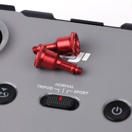 DJI Mavic Air 2 & Mini 2 & Smart Controller Kumanda Kontrol Çubuğu Joystick Çubuk Aluminyum Kırmızı - Thumbnail