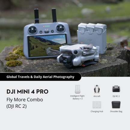 DJI Mini 4 Pro Fly More Combo (DJI RC 2) - Thumbnail