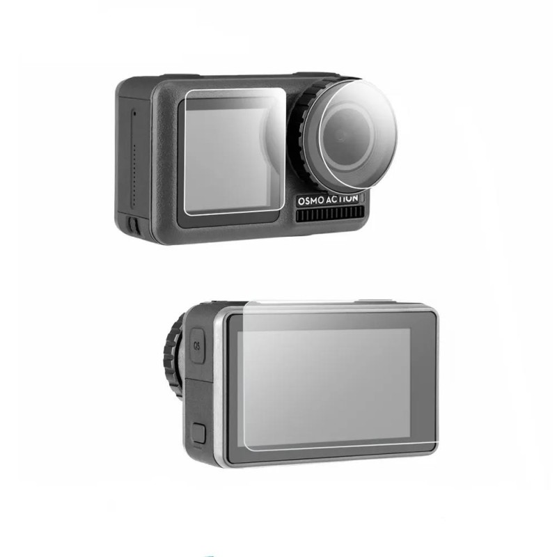 DJI Osmo Action İçin Temperli Kırılmaz Lens Cam Filmi + Ekran Koruyucu