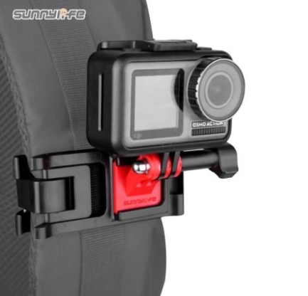 DJI Osmo Action, Osmo Pocket ve Aksiyon Kameralar için Universal Backpack Clamp - Thumbnail