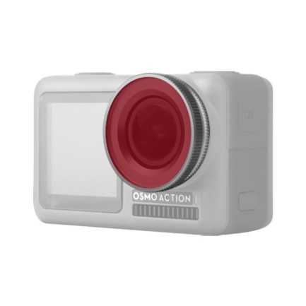 DJI OSMO Action Sunnylife Diving Lens Filter (Aluminum Alloy + Optical Resin) Red Snorkel Filter - Thumbnail