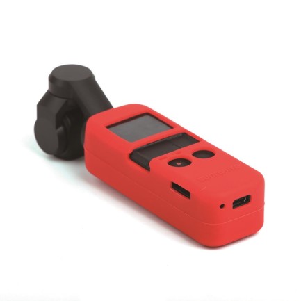 DJI Osmo Pocket 1 İçin Kırmızı Silikon Koruyucu Kapak + İpi - Thumbnail