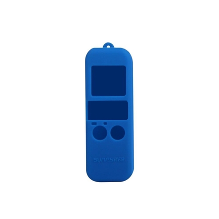 DJI Osmo Pocket İçin Mavi Silikon Koruyucu Kapak + İpi - Thumbnail