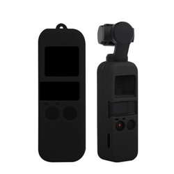 SUNNYLIFE - DJI Osmo Pocket İçin Siyah- Kımızı Silikon Koruyucu Kapak + İpi
