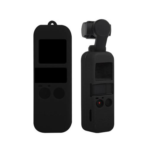 DJI Osmo Pocket İçin Siyah Silikon Koruyucu Kapak + İpi
