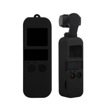 DJI Osmo Pocket İçin Siyah Silikon Koruyucu Kapak + İpi