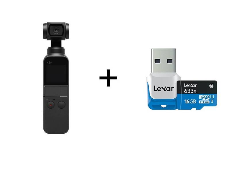 DJI Osmo Pocket + Lexar 16GB Hafıza Kartı Combo