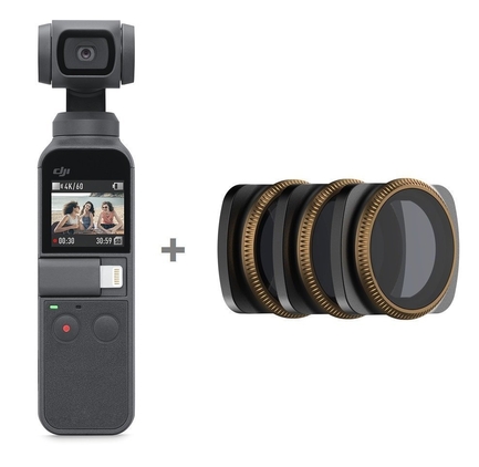 DJI - DJI Osmo Pocket + Sinema Serisi Filtre Seti