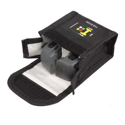 DJI Spark Drone İçin Büyük Boy Yanmaz Dayanıklı LiPo Batarya Saklama Çantası - Thumbnail