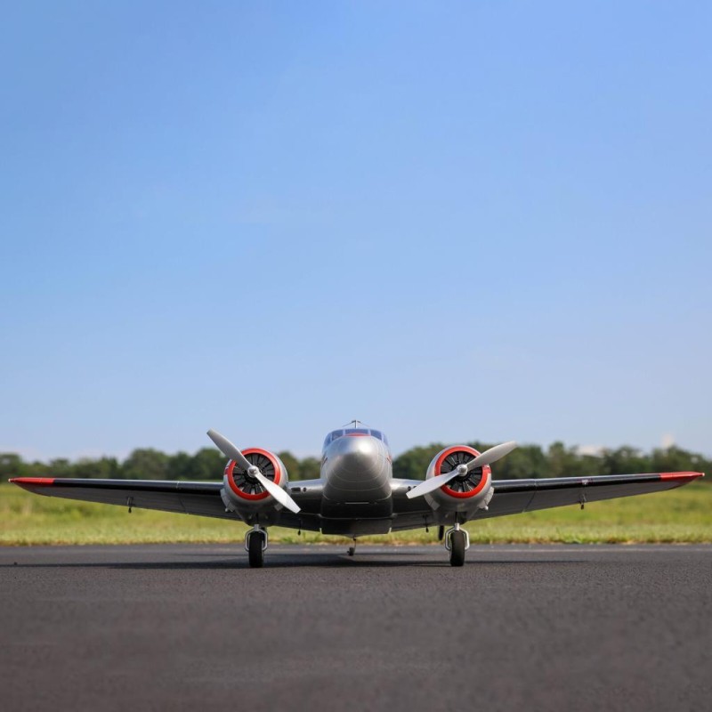 E-flite Beechcraft D18 1.5m Bind-N-Fly Basic Electric Airplane (1499mm) w/Smart ESC, AS3X & SAFE Rc Uçak