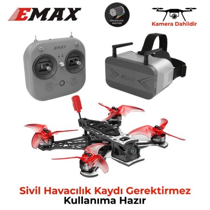 Emax - Emax Tinyhawk III Plus Freestyle RTF Analog Kameralı FPV Racing Drone w/Kumanda+Goggles Gözlük Kullanıma Hazır